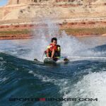Enjoying adaptive water skiing on Lake Powell during an adaptive water event hosted by Arizona Adaptive Watersports. (Photo by Christopher Di Virgilio/SNS).