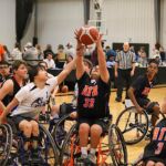 The St. Louis Rolling Rams beat Texas ATX 35-32 during the NIT Tournament at the 2023 NWBA Junior Wheelchair Basketball National Championships in Bel Aire, Kan. (Photos by Christopher Di Virgilio).