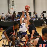 The St. Louis Rolling Rams beat Texas ATX 35-32 during the NIT Tournament at the 2023 NWBA Junior Wheelchair Basketball National Championships in Bel Aire, Kan. (Photos by Christopher Di Virgilio).