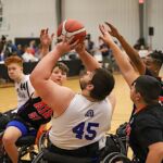 The St. Louis Rolling Rams beat Texas ATX 35-32 during the NIT Tournament at the 2023 NWBA Junior Wheelchair Basketball National Championships in Bel Aire, Kan. (Photos by Christopher Di Virgilio).