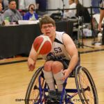 The St. Louis Rolling Rams beat Texas ATX 35-32 during the NIT Tournament at the 2023 NWBA Junior Wheelchair Basketball National Championships in Bel Aire, Kan. (Photos by Christopher Di Virgilio).