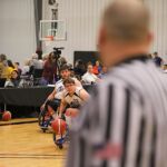 The St. Louis Rolling Rams beat Texas ATX 35-32 during the NIT Tournament at the 2023 NWBA Junior Wheelchair Basketball National Championships in Bel Aire, Kan. (Photos by Christopher Di Virgilio).