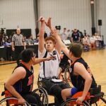 The St. Louis Rolling Rams beat Texas ATX 35-32 during the NIT Tournament at the 2023 NWBA Junior Wheelchair Basketball National Championships in Bel Aire, Kan. (Photos by Christopher Di Virgilio).