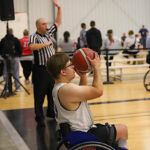 The St. Louis Rolling Rams beat Texas ATX 35-32 during the NIT Tournament at the 2023 NWBA Junior Wheelchair Basketball National Championships in Bel Aire, Kan. (Photos by Christopher Di Virgilio).