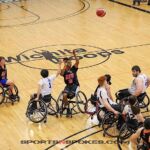 The St. Louis Rolling Rams beat Texas ATX 35-32 during the NIT Tournament at the 2023 NWBA Junior Wheelchair Basketball National Championships in Bel Aire, Kan. (Photos by Christopher Di Virgilio).