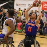 The Golden State Road Warriors beat the New York Rollin’ Nicks 55-52 at the 2023 NWBA Adult Division 1 Wheelchair Basketball National Championships at Wichita Hoops in Bel Aire, Kan.(Photos by Christopher Di Virgilio).