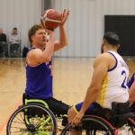 The Golden State Road Warriors beat the New York Rollin’ Nicks 55-52 at the 2023 NWBA Adult Division 1 Wheelchair Basketball National Championships at Wichita Hoops in Bel Aire, Kan.(Photos by Christopher Di Virgilio).