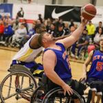 The Golden State Road Warriors beat the New York Rollin’ Nicks 55-52 at the 2023 NWBA Adult Division 1 Wheelchair Basketball National Championships at Wichita Hoops in Bel Aire, Kan.(Photos by Christopher Di Virgilio).