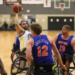 The Golden State Road Warriors beat the New York Rollin’ Nicks 55-52 at the 2023 NWBA Adult Division 1 Wheelchair Basketball National Championships at Wichita Hoops in Bel Aire, Kan.(Photos by Christopher Di Virgilio).
