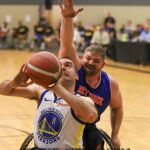 The Golden State Road Warriors beat the New York Rollin’ Nicks 55-52 at the 2023 NWBA Adult Division 1 Wheelchair Basketball National Championships at Wichita Hoops in Bel Aire, Kan.(Photos by Christopher Di Virgilio).