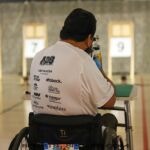 Air rifle competition during at Arizona Disabled Sports during the 2023 Desert Challenge games in Mesa, Ariz. (Photo by Christopher Di Virgilio).