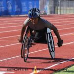 Track & field competition during at Mesa Community College during the 2023 Desert Challenge games in Mesa, Ariz. (Photo by Christopher Di Virgilio).