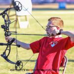 Archery competition during at Mesa Community College during the 2023 Desert Challenge games in Mesa, Ariz. (Photo by Christopher Di Virgilio).
