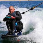 Brian Stockes competes at the Wild West Wake Surf Shootout 2024. (Photo by Brittany Martin).