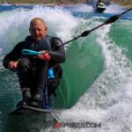 Brian Stockes finds the wave pocket at the Wild West Wake Surf Shootout 2024. (Photo by Brittany Martin).