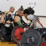 WWAR Generals emerged victorious over Ability 360 Heat, 56-51, during championship play at the 8th Annual PVA Wheelchair Rugby Invitational in Louisville. (Photo: Christopher Di Virgilio).