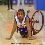 Alayna Jackson during the 2025 prep division NWBA Junior Wheelchair Basketball Championship. (Photo by Christopher Di Virgilio).