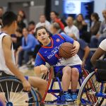 Emelia D'Antonio competes during semifinals on day two of the 2025 NWBA Junior Wheelchair Basketball Championships. (Photo by Christopher Di Virgilio).