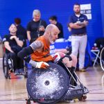 Texas Stampede's Bryan Kirkland during the 2025 USWRA Division I Championships Game. (Photo by Christopher Di Virgilio).
