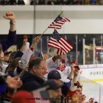 Team USA fans during the gold medal match at the 2025 World Para Ice Hockey Championships at LECOM Harborcenter in Buffalo. (Photo by Christopher Di Virgilio).