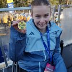 Madelyn Wilson during the 2024 Boston Marathon where she got to fire the start pistol. (Wilson Family photo).