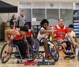Ta'Shaun Myers reaches for the ball during the 2026 NWBA Junior National Championships — Junior NIT Division at West Monroe Sports Center, West Monroe, La. (Photo by Christopher Di Virgilio/SNS)