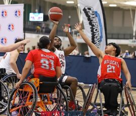 Ta'Shaun Myers takes a shot during the 2026 NWBA Junior National Championships — Junior NIT Division at West Monroe Sports Center, West Monroe, La. (Photo by Christopher Di Virgilio/SNS)