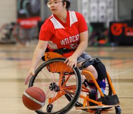 Junior Wildcats' Ari Hernandez looks for a teammate during the 2026 NWBA Junior National Championships — Junior NIT Division at West Monroe Sports Center, West Monroe, La. (Photo by Christopher Di Virgilio/SNS)