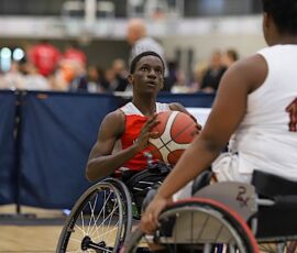 Ismaila Jarjue lines up a shot during the 2026 NWBA Junior National Championships — Junior NIT Division at West Monroe Sports Center, West Monroe, La. (Photo by Christopher Di Virgilio/SNS)