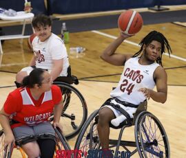 Cavaliers' Ta'Shaun Myers looks for an open player during the 2026 NWBA Junior National Championships — Junior NIT Division at West Monroe Sports Center, West Monroe, La. (Photo by Christopher Di Virgilio/SNS)