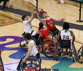 Wildcats' Vincent Wilson, No. 25, grabs a rebound during the 2026 NWBA Junior National Championships — Junior NIT Division at West Monroe Sports Center, West Monroe, La. (Photo by Christopher Di Virgilio/SNS)