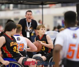 Atlanta's Paul Sturtz looks for an opening during the 2026 NWBA Junior National Championships — Junior Prep Division at West Monroe Sports Center, West Monroe, La. (Photo by Christopher Di Virgilio/SNS)