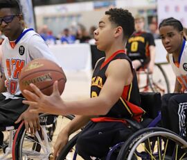 Atlanta's Jordon Bates moves the ball during the 2026 NWBA Junior National Championships — Junior Prep Division at West Monroe Sports Center, West Monroe, La. (Photo by Christopher Di Virgilio/SNS)