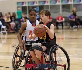 Toan Clarke, with ball, moves up court during the 2026 NWBA Junior National Championships — Junior Prep Division at West Monroe Sports Center, West Monroe, La. (Photo by Christopher Di Virgilio/SNS)