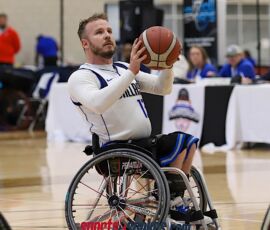 Daniel Fik lines up a free throw during the D1 championship game at West Monroe Sports Center, West Monroe, La. (Photo by Christopher Di Virgilio/SNS).