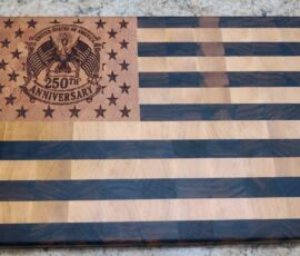 Pat Russo's U.S.A's 250th year cutting board. (Photo courtesy of Pat Russo).