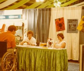 Nancy Crase, left, and Sherri Shea during an expo.
