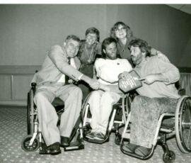 Cliff Crase, Jack Gerhardt award, Randy Snow, Shorty Powers, tennis, US Open Wheelchair Tennis Championships. (Photo by Nancy Crase).