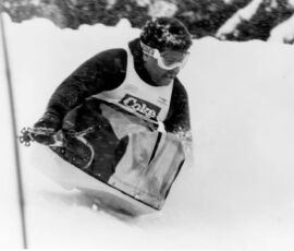 Handicapped Ski Championships, Jackson WY, NHSRA, skiing, William Eddins, winter. (Photo by Nancy Crase). William Eddins